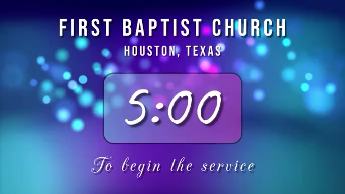 church countdown with motion background Template | PosterMyWall