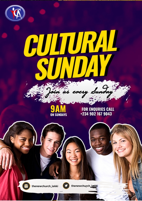 Church Cultural sunday Flyer (37) A4 template