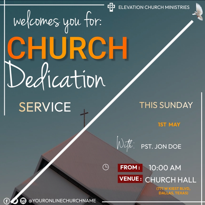 Copy of church dedication | PosterMyWall