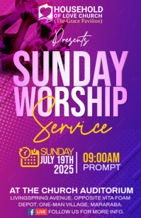 church Half Page Wide template