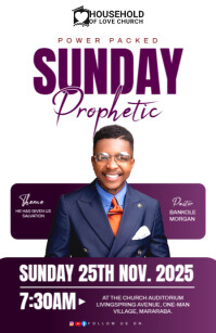 Hvid Prophetic Sunday Service Halv side bred Template