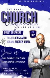 church Half Page Wide template