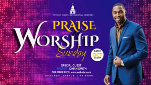 Azul Church Praise and Worship Event YouTube Kanaal Omslag Foto Template