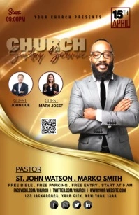church Half Page Wide template