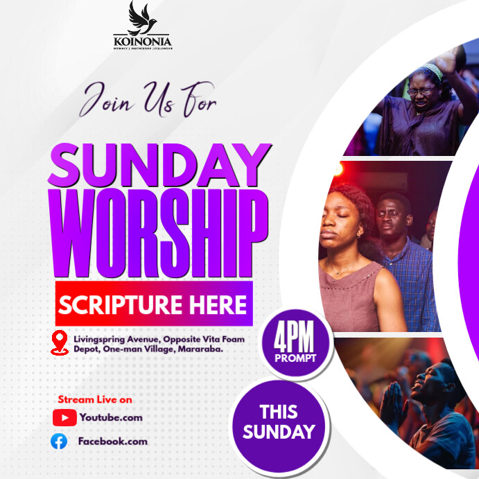 church Instagram Plasing template