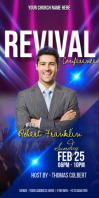 Purple Revival Conference Banner avvolgibile 3' × 6' Template