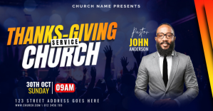 Roxo Thanksgiving Church Service Facebook Shared Image Template