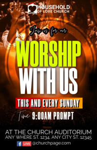 church Half Page Wide template