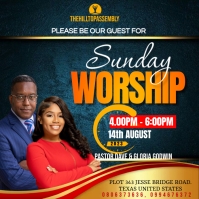 church sunday service ad social media post Template | PosterMyWall