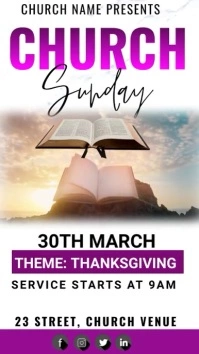church Digital Display (9:16) template