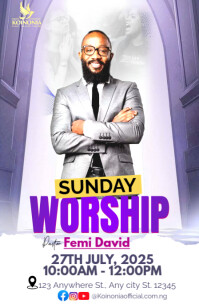 Branco Sunday Worship Event Half Page Wide Template