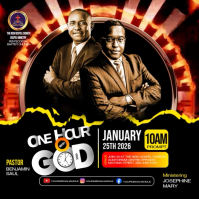 Black Church Event Instagram-opslag Template