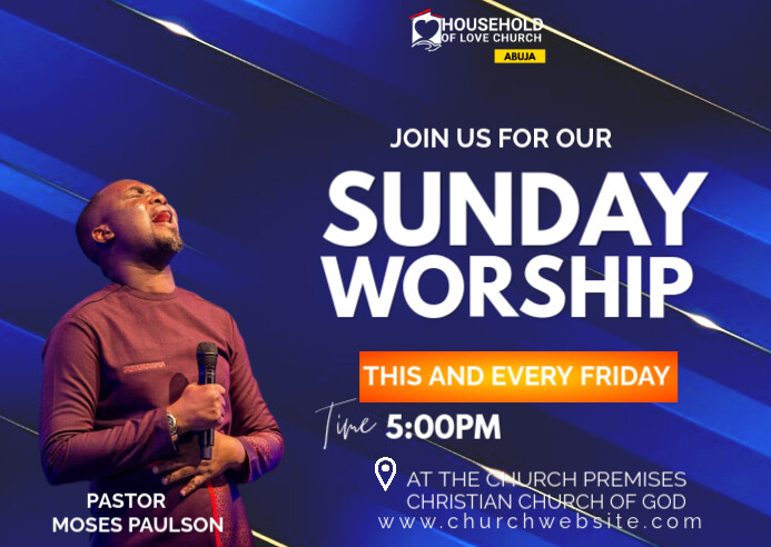 Church Kartu Pos template