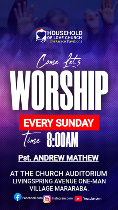 church Facebook Story template