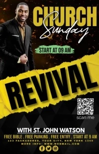 church Half Page Wide template