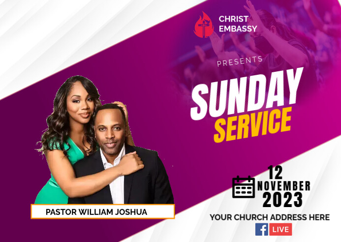 church Poskaart template