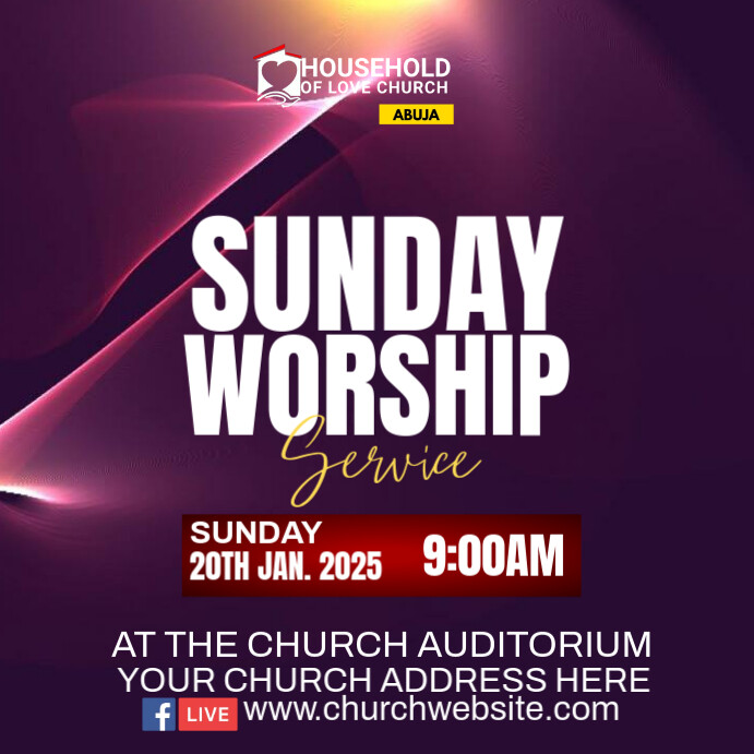 Church Instagram Plasing template
