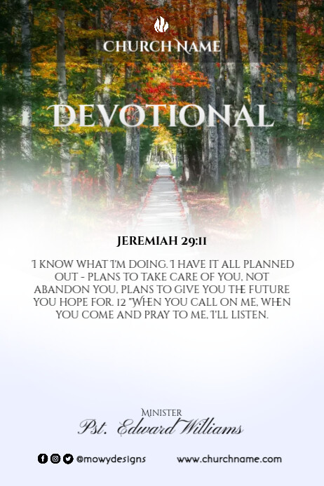 Church Devotional Template | PosterMyWall