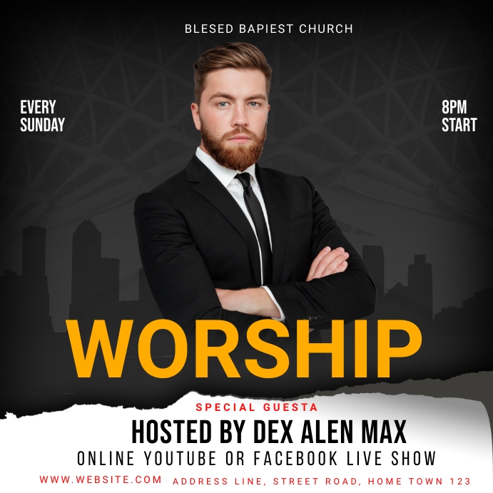 church digital instragum post template