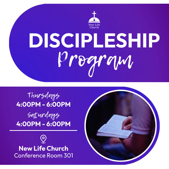 church discipleship program Template | PosterMyWall