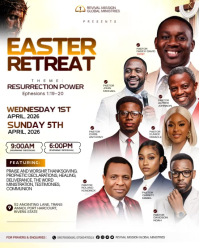 White Easter Retreat Event Instagram Portrait Template