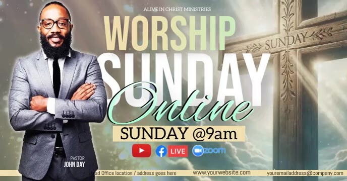 Copy of church easter resurrection service template ( | PosterMyWall