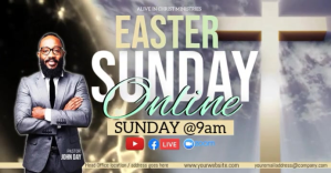 church easter resurrection service template Portada de evento de Facebook