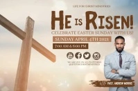 CHURCH EASTER service ONLINE TEMPLATE Баннер 4' × 6'