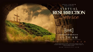 Virtual RESURRECTION Service LIVE Template Vidéo de couverture Facebook (16:9)