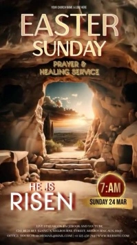 church easter sunday service Historia de Instagram template