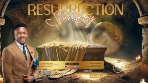 Brązowy Resurrection Sunday Service YouTube Thumbnail Template