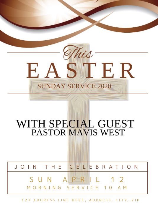 Church Easter Sunday Service Flyer template PosterMyWall