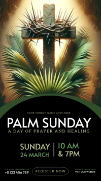 Church Easter Sunday Service Flyer template Instagram Story