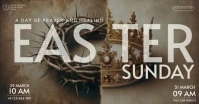 Church Easter Sunday Service post template Facebook Shared Image