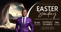 Church Easter Sunday Service post template Facebook Shared Image