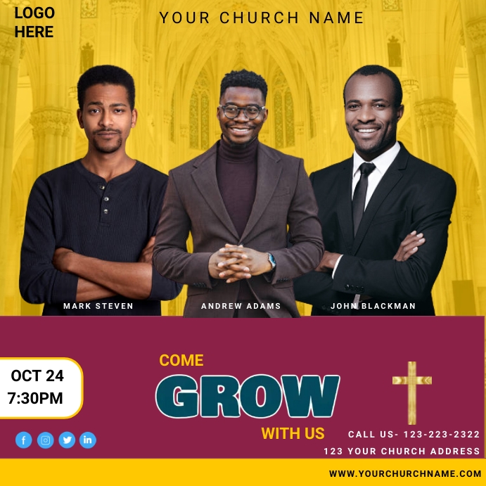 CHURCH EVENT (9) Template | PosterMyWall