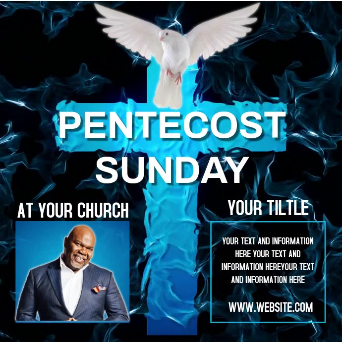 CHURCH EVENT AD SOCIAL MEDIA DIGITAL VIDEO Square (1:1) template