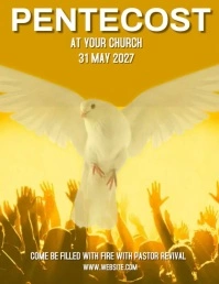 CHURCH EVENT AD SOCIAL MEDIA DIGITAL VIDEO Flyer (Letter pang-US) template