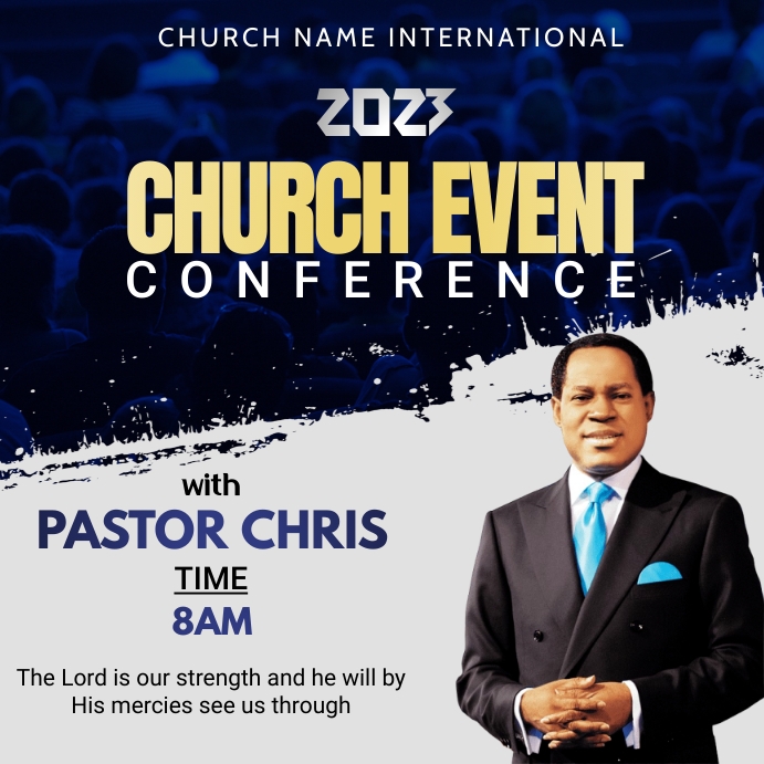 Event Program Theme Building Church event design Template | PosterMyWall