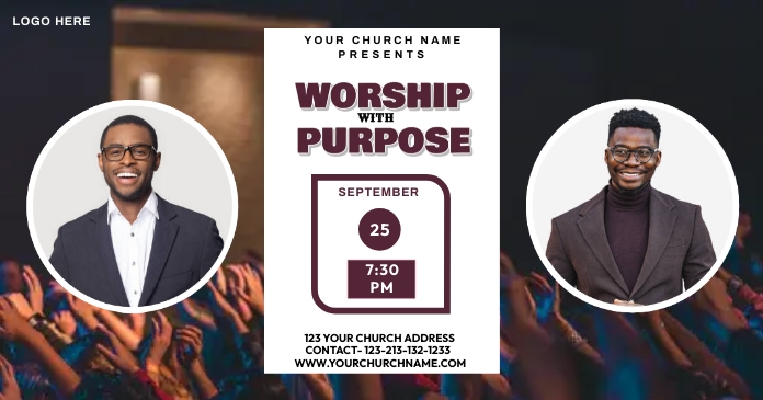 CHURCH EVENT FLYER (3) Obraz udostępniany na Facebooku template