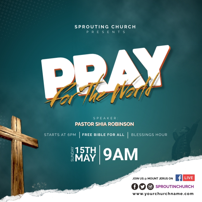 CHURCH EVENT FLYER Instagram 帖子 template