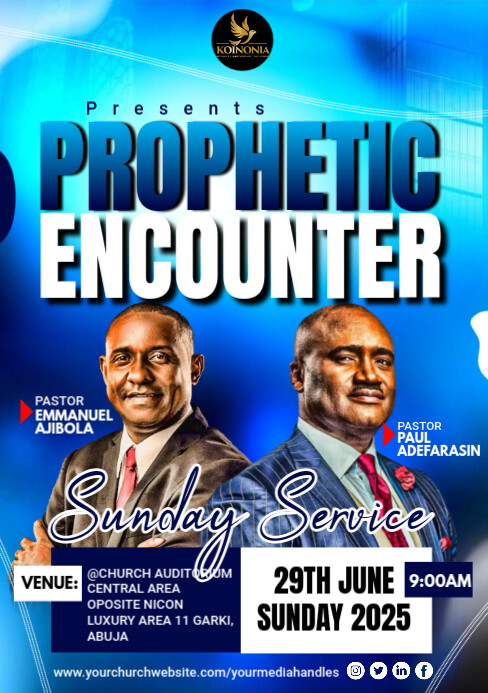 church event flyer A5 template