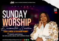 Church event flyer Postcard template