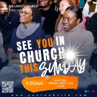 Church Inauguration Design Blue Church Inauguration Instagram Post Template | PosterMyWall
