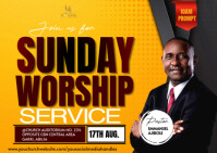 church event flyer A6 template