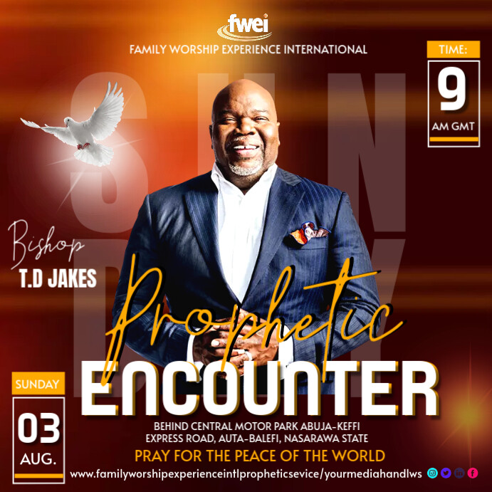church event flyer Publicação no Instagram template