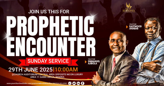 church event flyer Isithombe Esabiwe ku-Facebook template
