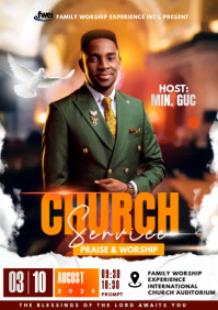 church event flyer A4 template