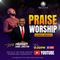 church event flyer Instagram-bericht template