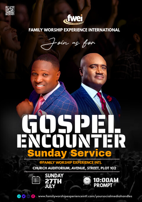 church event flyer A4 template